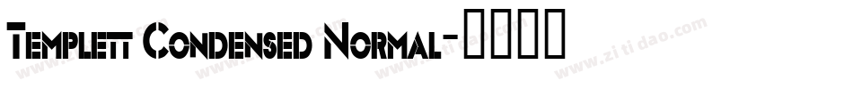 Templett Condensed Normal字体转换